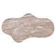 Abandos Coffee Table - Abstract - Sand and Antique Brass - Marble and Metal
