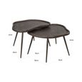 Bean Coffee Table - Set of 2 - Abstract - Brunzae - Metal
