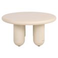 Calma Coffee Table - Round - Beige - Recycled Wood