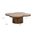 Clover Coffee Table - Abstract - Beige - Ceramic and Metal