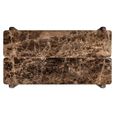 Lagrasse Coffee Table - Low - Dark Brown - Marble and Oak