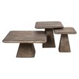 Marlie Coffee Table - Set of 3 - Square - Gold - Metal