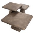 Marlie Coffee Table - Set of 3 - Square - Gold - Metal