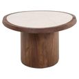 Melrose Coffee Table - Abstract - Spicebrown - Manrble and Mango Wood