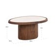 Melrose Coffee Table - Abstract - Spicebrown - Manrble and Mango Wood