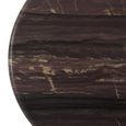 Menton Coffee Table - 2 Tier - Round - Burgundy - Marble and Brass
