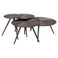 Quadra Coffee Table - Set of 4 - Round - Brunzae - Metal