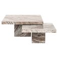 Rashford Coffee Table - Set of 2 - Square - Blush Beige - Marble