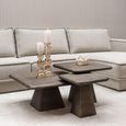 Marlie Coffee Table - Set of 3 - Square - Gold - Metal