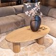 Oakley Natural Oak Curved Coffee Table