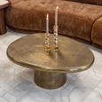 Pulitzer Brushed Gold Metal Coffee Table