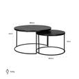 Bolder Black 2 Tier Round Coffee Tables