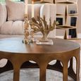 Du Pont Brushed Gold Metal Round Coffee Table