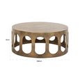 Du Pont Brushed Gold Metal Round Coffee Table