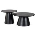Jazz Black 2 Tier Round Coffee Tables
