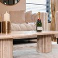 La Cantera Travertine Beige Curved Coffee Table