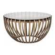 Volante Glass and Gold Round Coffee Table