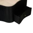 Boho Coffee Table - Low - 1 Drawer - Organic - Natural and Black - Mango Wood