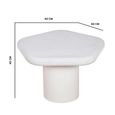 Geo White Coffee Table - Low - Pentagon