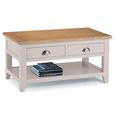 Richmond Coffee Table - 2 Drawer - Grey