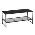 Acero Metal Coffee Table - Black