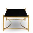 Ackley Coffee Table - Black Glass - Gold Legs