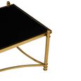 Ackley Coffee Table - Black Glass - Gold Legs