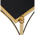 Ackley Coffee Table - Black Glass - Gold Legs