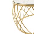 Ackley Coffee Table - Round - Clear Glass - Gold Legs