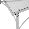Ackley Coffee Table - Clear Glass - Silver Legs