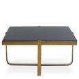 Alana Coffee Table - Black Glass and Gold Square - Variation Available