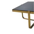 Alana Coffee Table - Black Glass and Gold Square - Variation Available
