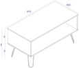 Augusta Grey Coffee Table with Hairpin Legs