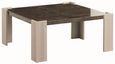 Teodora Square Coffee Table - Brown Gloss