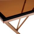 Allure Coffee Table - Clear Glass - Champagne Triangular Base