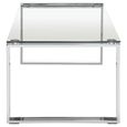 Allure Coffee Table - Clear Glass - Chrome Base