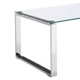 Allure Coffee Table - Clear Glass - Chrome Base