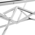 Allure Coffee Table - Clear Glass - Silver Base