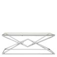Allure Coffee Table - Clear Glass - Silver Base