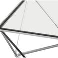 Allure Coffee Table - Square - Clear Glass - Silver Twisted Base