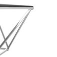 Allure Coffee Table - Square - Clear Glass - Silver Twisted Base