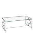 Allure Coffee Table - Glass - Chrome Base