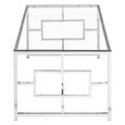 Allure Coffee Table - Glass - Chrome Base