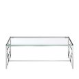 Allure Coffee Table - Glass - Chrome Base
