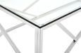 Allure Coffee Table - Glass - Chrome Geometric Base