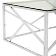 Allure Coffee Table - Glass - Chrome Geometric Base