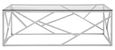 Allure Coffee Table - Glass - Chrome Geometric Base