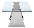 Allure Coffee Table - Glass - Chrome Wing Base