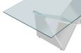 Allure Coffee Table - Glass - Chrome Wing Base