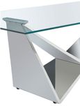 Allure Coffee Table - Glass - Chrome Wing Base